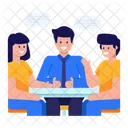 Discussao Em Equipe Bate Papo Em Equipe Conversa Ícone