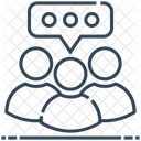 Discussão em equipe  Ícone