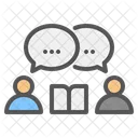 Discussion Discuss Book Icon