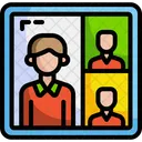 Discussion Video Call Online Meeting Icon