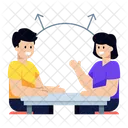 Knowledge Transfer Discussion Transfer Colleagues Discussion Icon