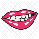 Diseño de boca femenina  Icono