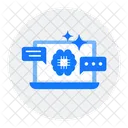 Diseno De Conversacion Automatizacion De PNL Flujo De Chat Icono