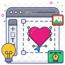 Diseno De Corazones Diseno Grafico Diseno Web Icono