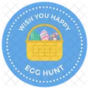 Diseno De Pegatinas De Pascua Insignia De Pascua Feliz Emblema De Pascua Icono