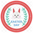 Diseno De Pegatinas De Pascua Insignia De Pascua Feliz Emblema De Pascua Icono