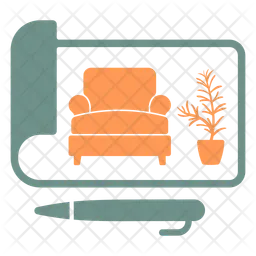 Diseño de interiores  Icono