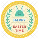 Diseno Del Logotipo De Pascua Insignia De Pascua Feliz Emblema De Pascua Icono