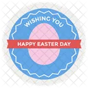 Diseno Del Logotipo De Pascua Insignia De Pascua Feliz Emblema De Pascua Icono