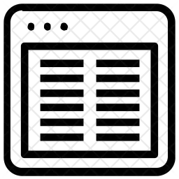 Diseño de página  Icono