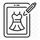 Diseno De Vestidos Dibujo Bocetos Icono
