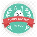 Insignia De Feliz Pascua Diseno Del Emblema De Pascua Logotipo De Pascua Icono