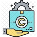 Derechos De Autor De Diseno Industrial Diseno Produccion Icon