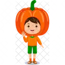 Disfraz de personaje de calabaza para niños niño  Icono