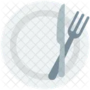 Dish Plate Fork Icon