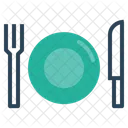 Dish Plate Fork Icon
