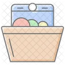 Dishwasher Awesome Lineal Color Icon Symbol
