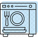 Dishwasher Color Shadow Thinline Icon Icon