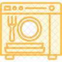 Dishwasher Duotone Line Icon Icon