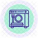 Dishwasher Color Circle Icon Icon