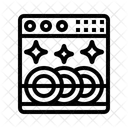Dishwasher Dishwashing Plates Icon