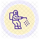 Disinfectant Man Color Circle Icon Icon