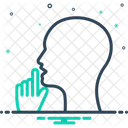 Diskretion Finger Auf Der Lippe Besonnenheit Symbol