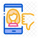 Dislike Avatar Female Icon