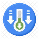 Descenso De Temperatura Baja Temperatura Pronostico Del Tiempo Icono