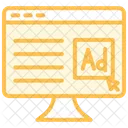 Display Ad Duotone Line Icon Icon