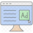 Display Ad Lineal Color Icon Icon