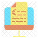 Mreceipt Display Invoice Euro Icon
