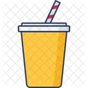 Disposable Glass Cold Drink Bottle Icon