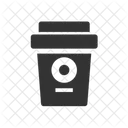 Disposable Glass Coffee Cup Beverage Container Icon