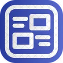 Layout Design Arranjo Ícone
