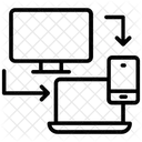 Dispositivo Intelligente Trasferimenti Di Dati Condivisione Di Database Icon