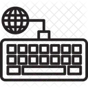 Dispositivo Informatico Tastiera Del Computer Globo Icon