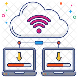 Dispositivo conectado a la nube  Icono