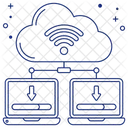 Dispositivo conectado à nuvem  Ícone