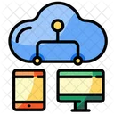 Dispositivo conectado a la nube  Icono