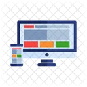 Sitio Web Movil Responsivo Icono