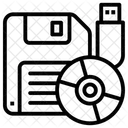 Dispositivos De Almacenamiento De Datos USB Almacenamiento En Disquete Icono