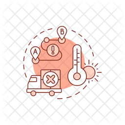 Disrupted supply chain  Icon