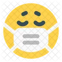Dissapointed Emoji With Face Mask Emoji Icon