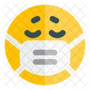 Dissapointed Emoji With Face Mask Emoji Icon