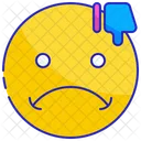 Dissatisfied Negative Face Icon