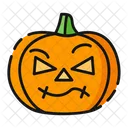 Dissatisfied Pumpkin Halloween Icon