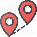 Distance Pin Geolocation Icon