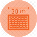 Distance Swimming Championship Length Icon