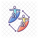 Surfer Safety Distance Icon